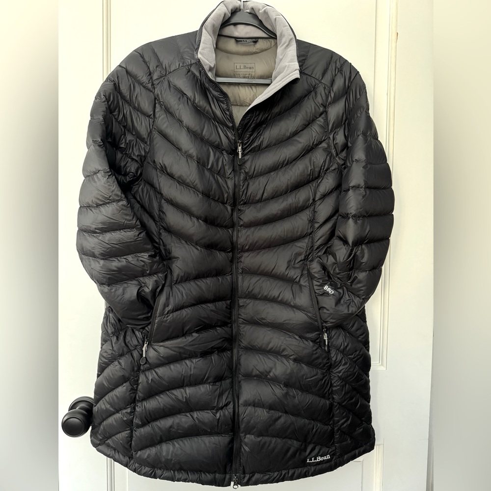 L.L. Bean Women's Ultralight 850 Down Coat, Three-Quarter Length. Petite Large